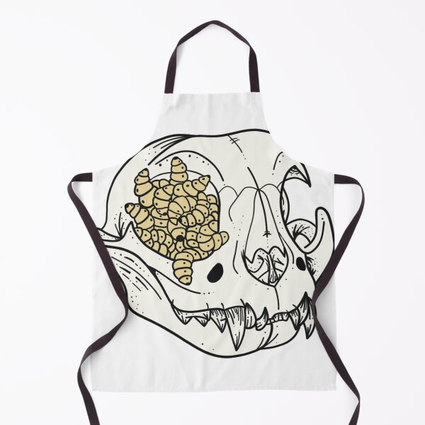 Item preview, Ol Maggot Eye Skull Cat designed and sold by Necrobroth.