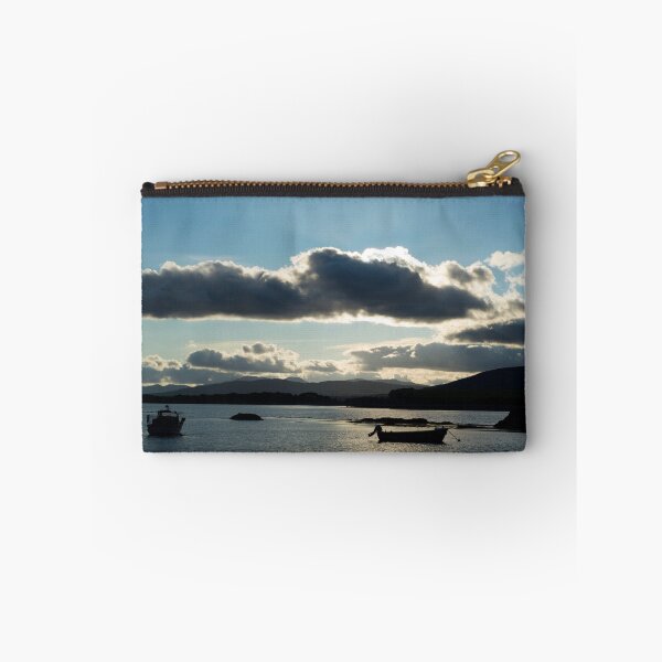 Item preview, boats in a calm quiet bay at sunset designed and sold by morrbyte.
