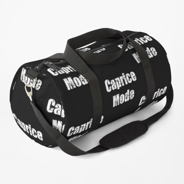 Distressed Caprice Mode Text Duffle Bag