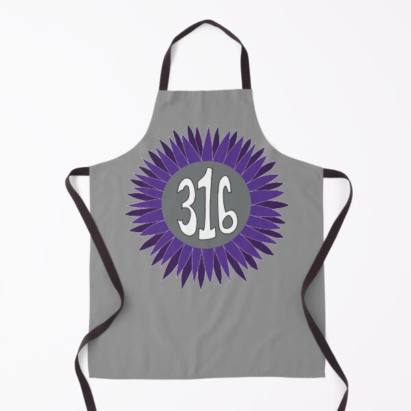 Item preview, Hand Drawn Kansas Sunflower 316 Area Code Purple designed and sold by itsrturn.