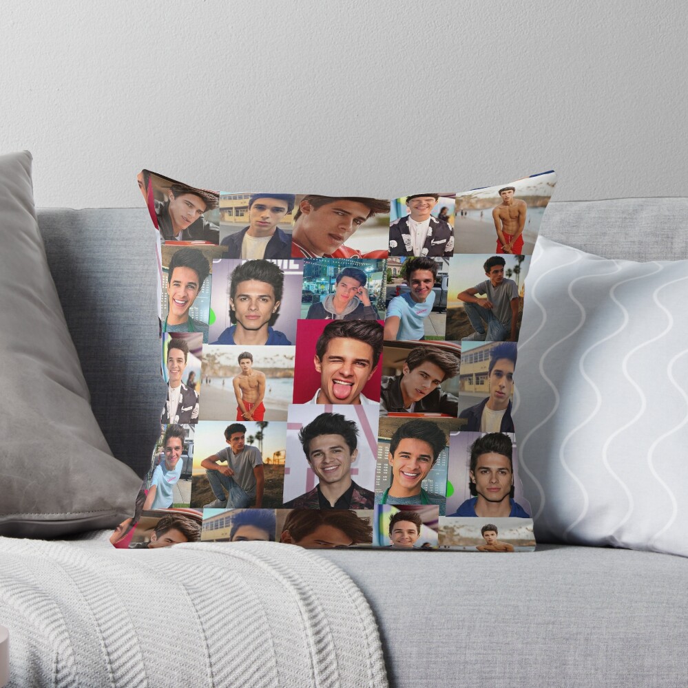 "Brent Rivera Collage Artwork" Throw Pillow by ...