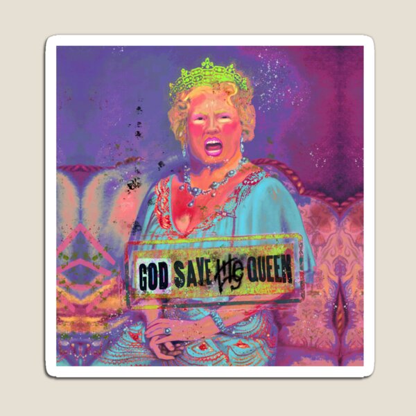 Angry Trump God Save The Queen  Magnet