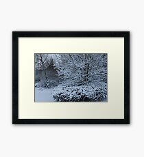 beautiful snow scene Framed Print