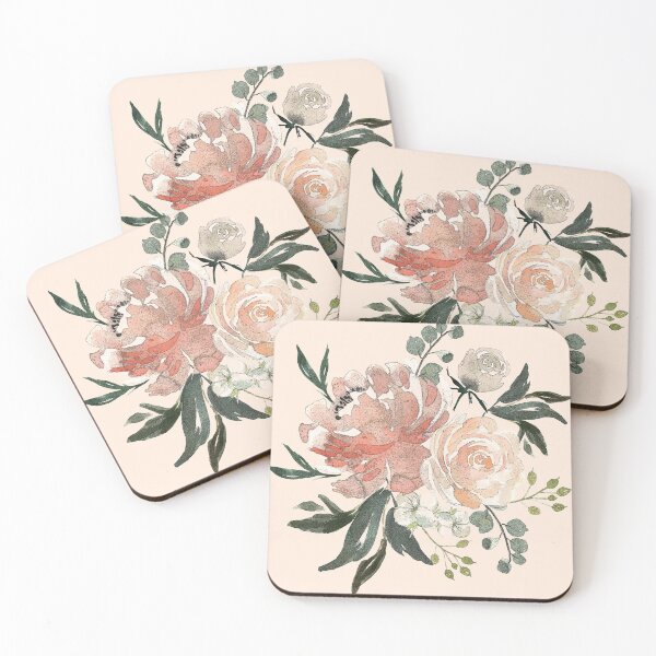 Item preview, Peach Floral designed and sold by DesignsByDebQ.