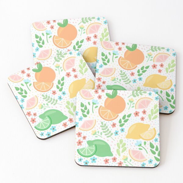 Item preview, Citrus Fruit & Floral Print designed and sold by Camille Albers.