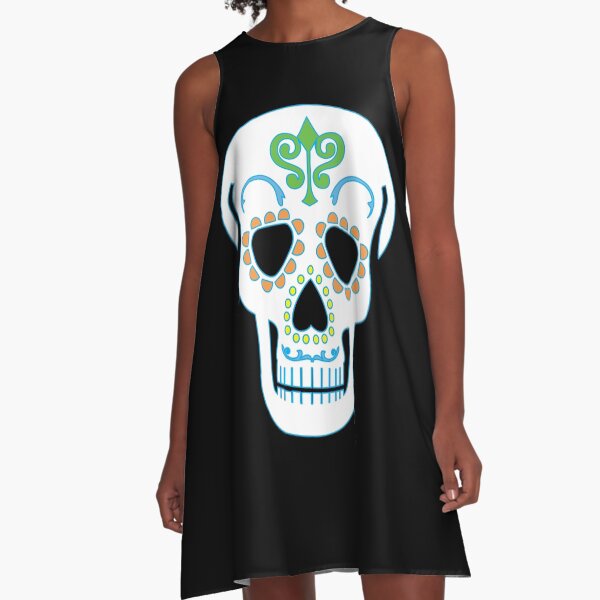 Mr Sugar Skull A-Line Dress