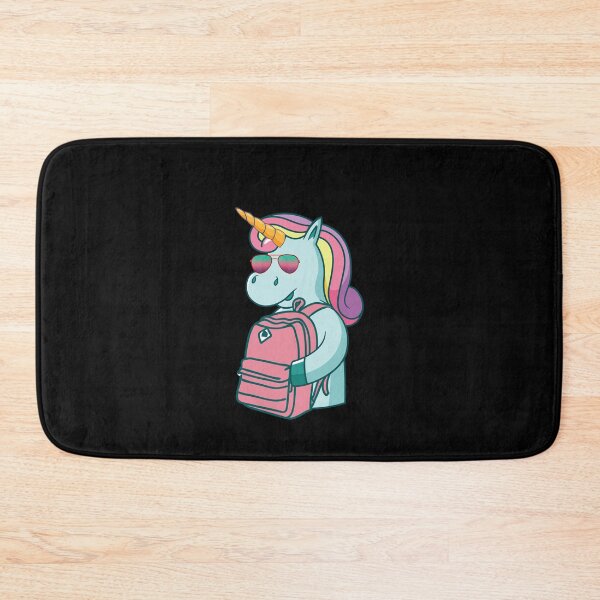Item preview, Unicorn with backpack university school designed and sold by Dsigns.