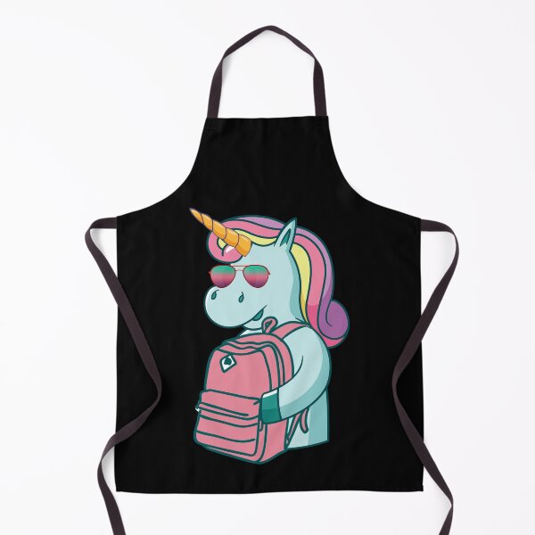 Item preview, Unicorn with backpack university school designed and sold by Dsigns.
