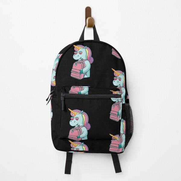 Item preview, Unicorn with backpack university school designed and sold by Dsigns.
