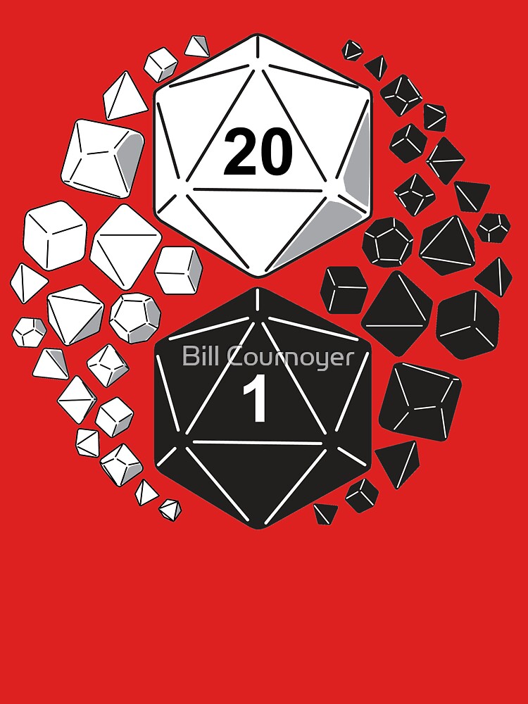 Thumbnail 7 of 7, Essential T-Shirt, Gaming Yin Yang designed and sold by Bill Cournoyer.