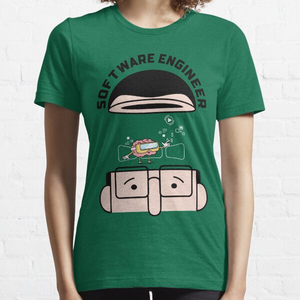 Funny brain software engineer - Cool and funny gift for software engineer, web developer, programmer and computer engineer. Gift for engineer day Essential T-Shirt