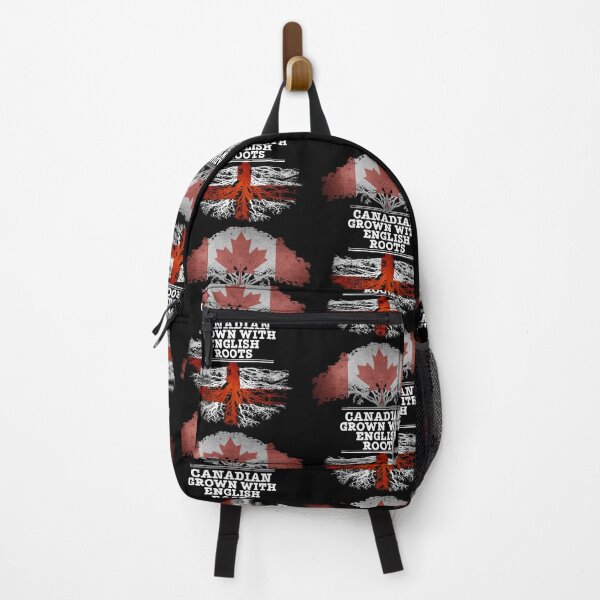 Canadian Grown With English Roots Gift For English From England - England Flag in Roots Backpack