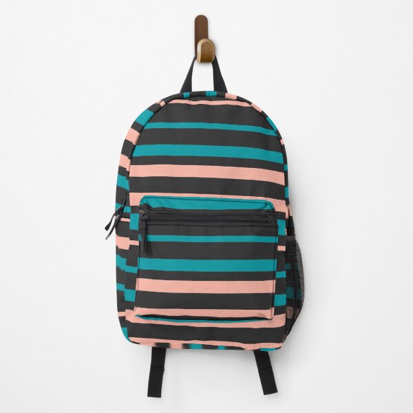 Item preview, Abstract striped lined retro colors vintage beige black turquoise designed and sold by fuzzyfox.