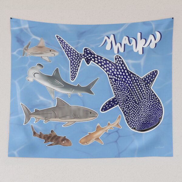 Item preview, Sharks! Medley - Cartoon designed and sold by bellamousse design co.