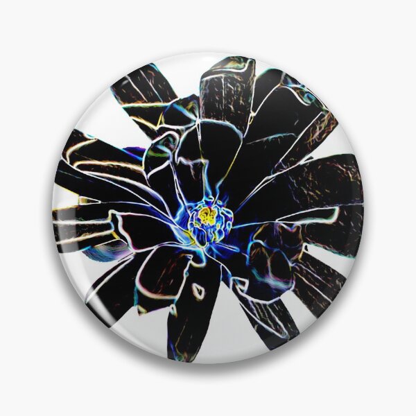 Item preview, psychedelic beautiful black flower designed and sold by ricobarinas.