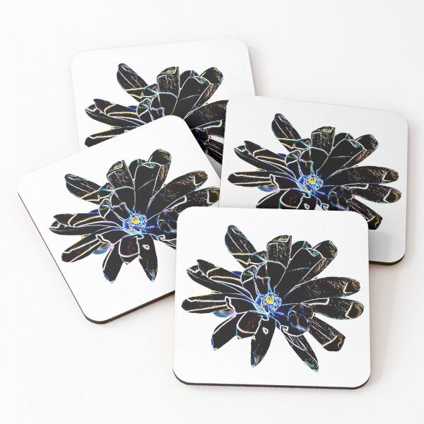 Item preview, psychedelic beautiful black flower designed and sold by ricobarinas.