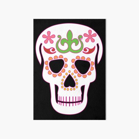 Mrs Sugar Skull Art Board Print