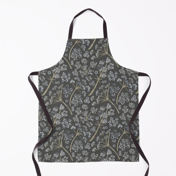 Item preview, Grey Watercolor Stem Caraway Floral Pattern designed and sold by StudioPosies.