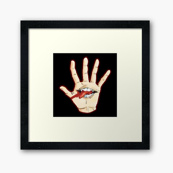 jujutsu kaisen hand framed art print by anthony726 redbubble