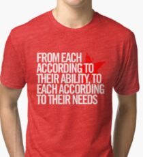 From each according to their ability... Tri-blend T-Shirt