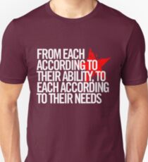 From each according to their ability... Unisex T-Shirt