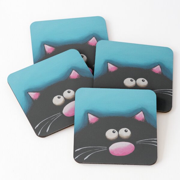 Item preview, Fat Cat in blue designed and sold by StressieCat.