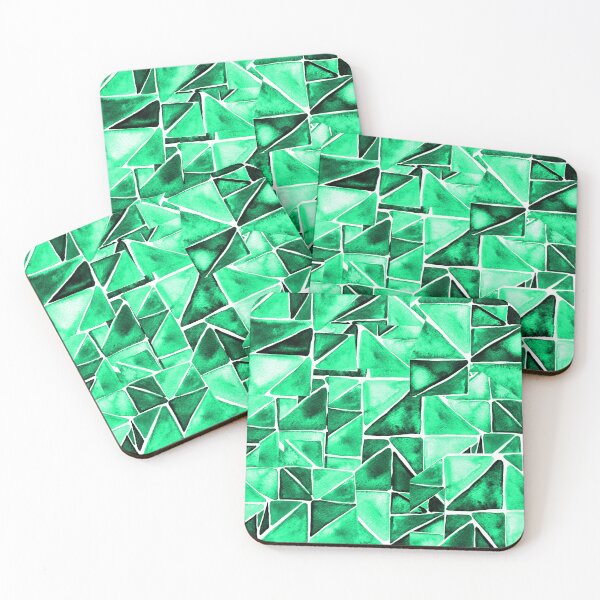 Item preview, Green Mosaic Geometric Pattern designed and sold by Bliss Find And Design.