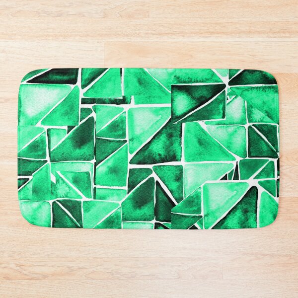 Item preview, Green Mosaic Geometric Pattern designed and sold by Bliss Find And Design.