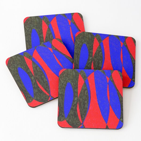 Item preview, Black, Red and Blue Abstract designed and sold by Anthony Macaluso.