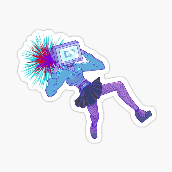 Tv Head Girl Stickers Redbubble