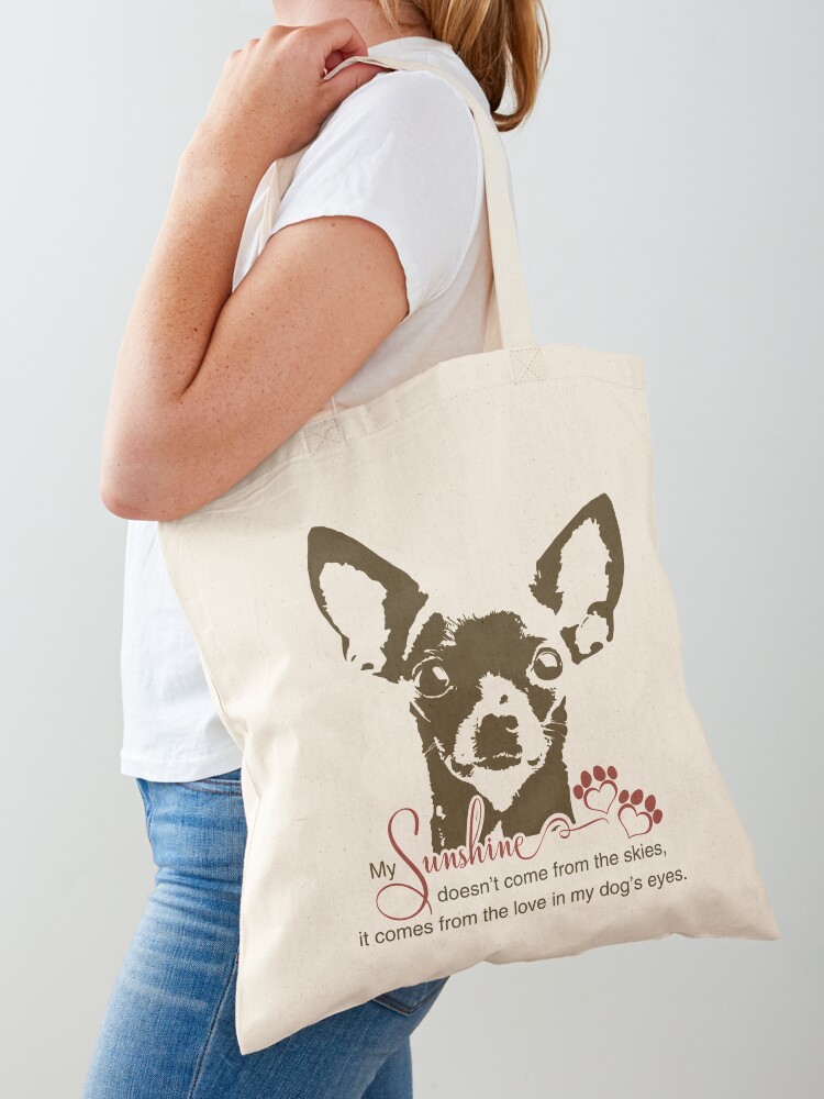 Retro Chihuahua Tote Bag Retro Aesthetic Tote Funny Dog 