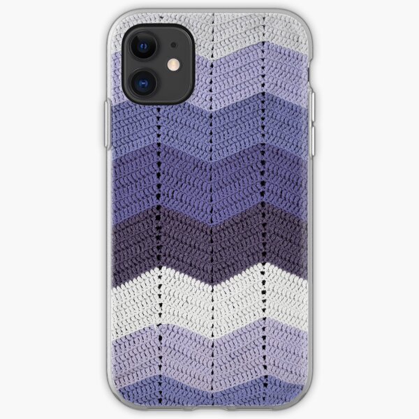 Purple Crocheted Afghan Blanket iPhone Soft Case