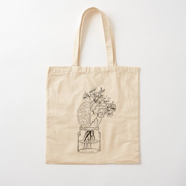 Heart and Mind Cotton Tote Bag