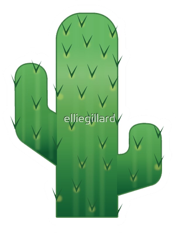 "Cactus Emoji" Stickers by elliegillard  Redbubble