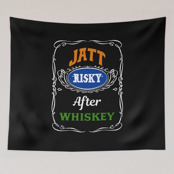 Item preview, Jatt Risky After Whiskey Punjabi T-Shirt designed and sold by ravishdesigns.