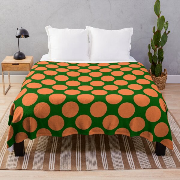 Item preview, Orange Polkadots on Green designed and sold by SeaStories88.