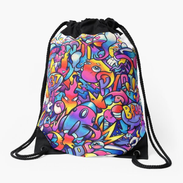 K Y O T O D R E A M S // Copic Marker Doodle Drawstring Bag