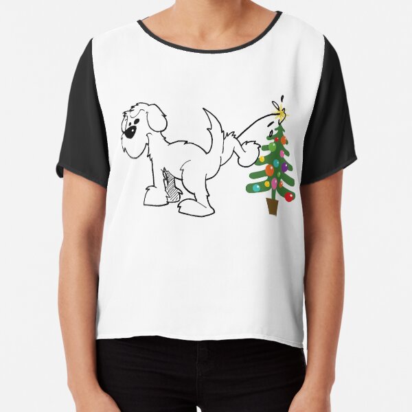 Merry Christmas, love DOG Chiffon Top