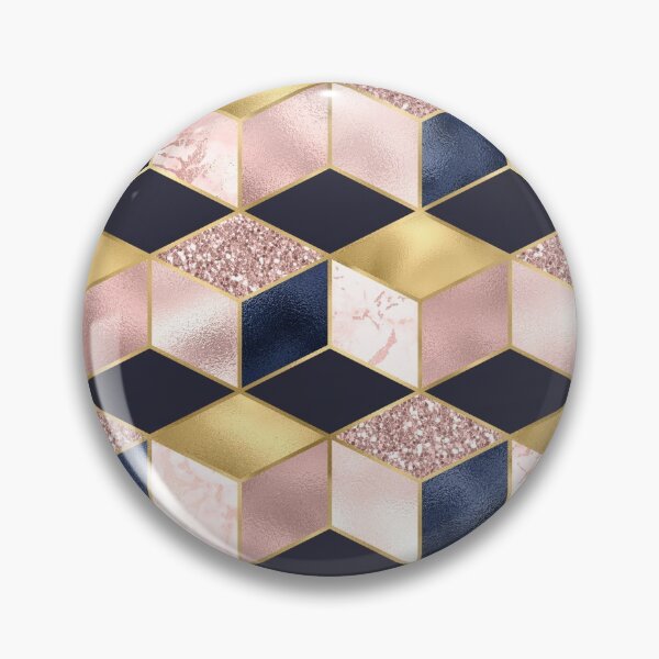Artikelvorschau, Unique Glam Blush Texture Pattern in Blush Pink, Navy Blue and Soft Gold entworfen und verkauft von digitalvintage.