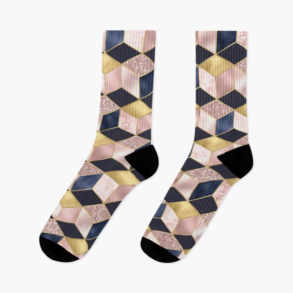Artikelvorschau, Unique Glam Blush Texture Pattern in Blush Pink, Navy Blue and Soft Gold entworfen und verkauft von digitalvintage.