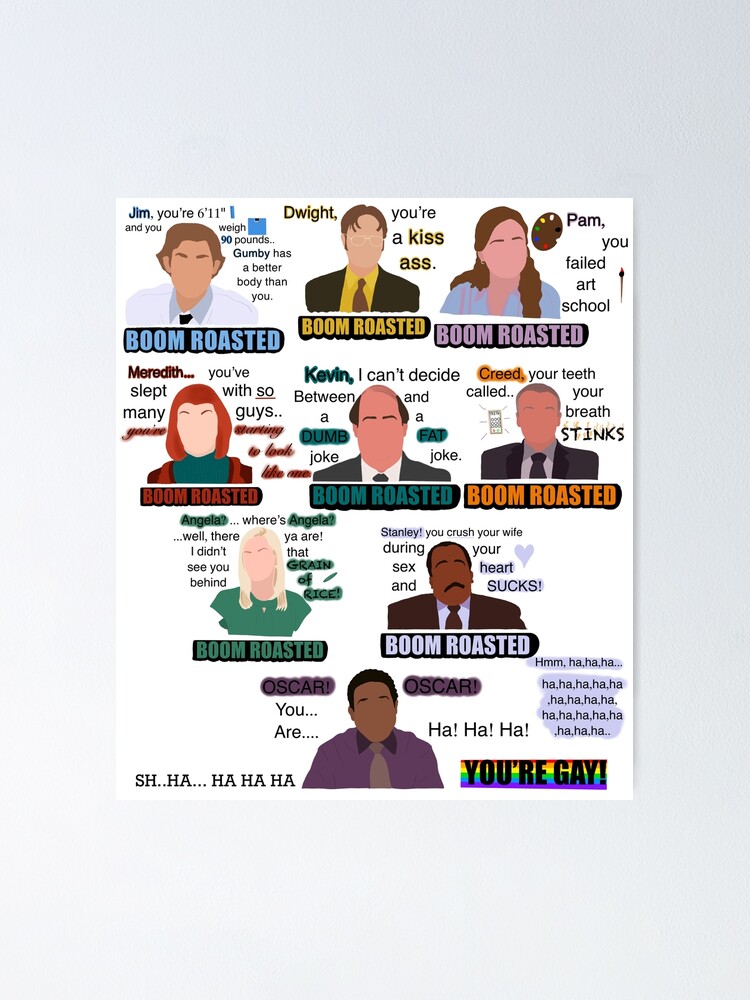 "The Office Boom Roasted Scene" Poster for Sale by JadesCanvas Redbubble