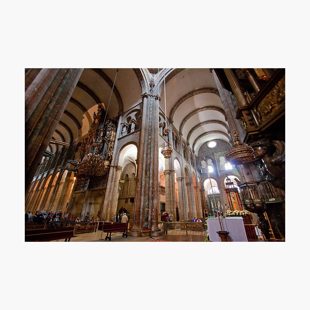 Inside The Cathedral At Santiago De Compostela Spain Poster By Renprovo Redbubble