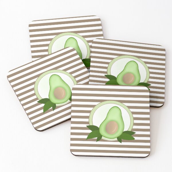 Item preview, Avocado and stripes designed and sold by Home Cyn Home.