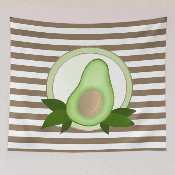 Item preview, Avocado and stripes designed and sold by Home Cyn Home.
