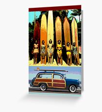 Tarjeta de felicitación Cool Babes y Hot Rod