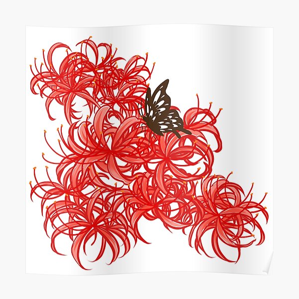 Red Spider Lily Poster By Sabrinasana Redbubble