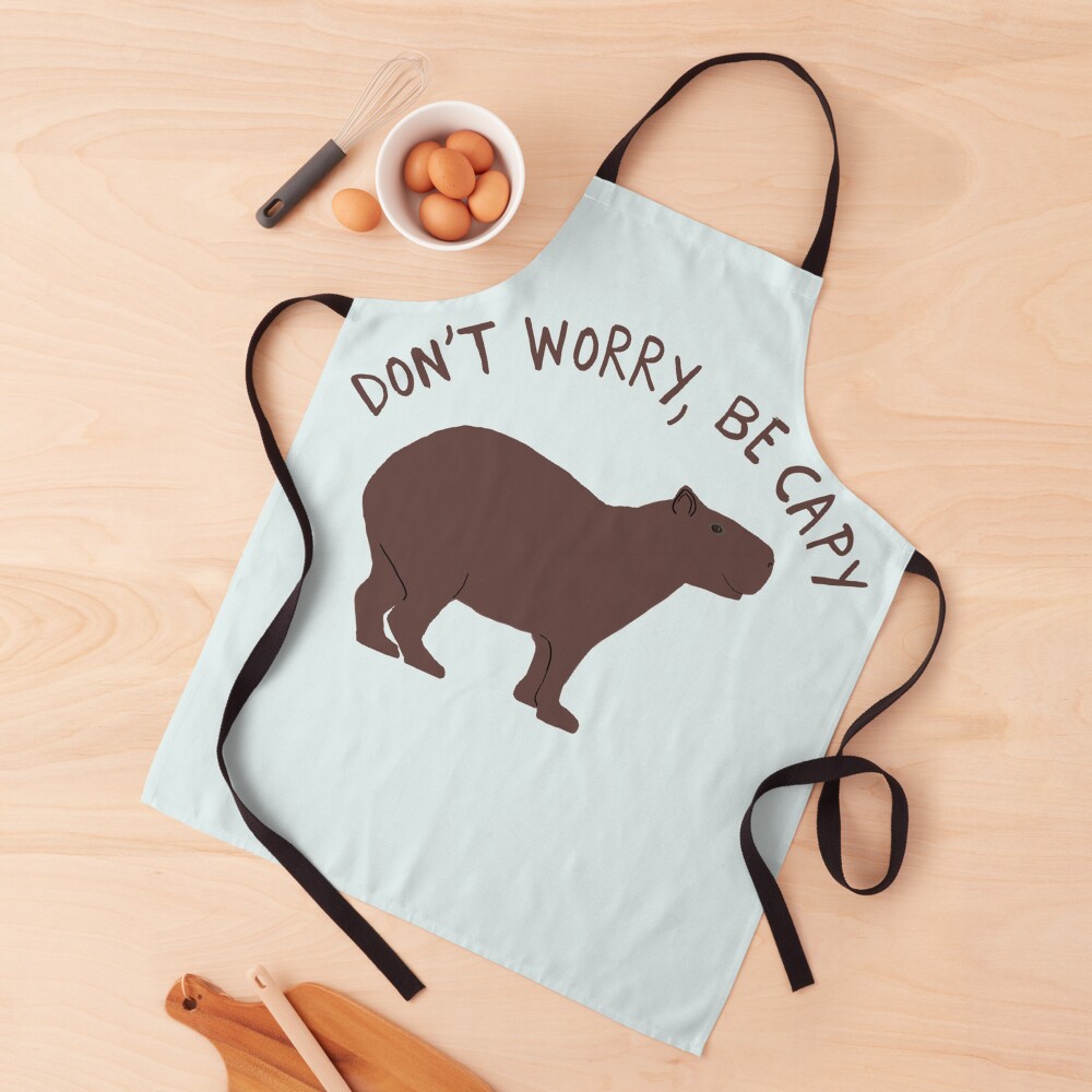 Don't Worry, Be Capy (Capybara) Apron