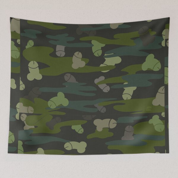 Item preview, CAMOUFLAGE FUNNY PENIS COCKS ARMY GREEN designed and sold by aydapadi.