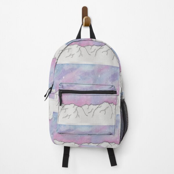Item preview, watercolour mountains and pink sky designed and sold by rubyoakley.