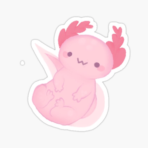 Vista previa del artículo con la obra «Pequeño y cómodo axolotl», diseñado y vendido por Catbumsy.